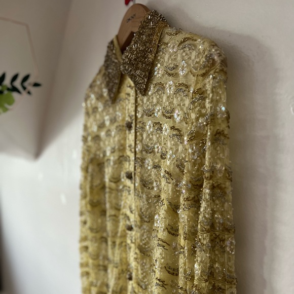 VTG 60s RARE beaded all over shift dress - Picture 15 of 16